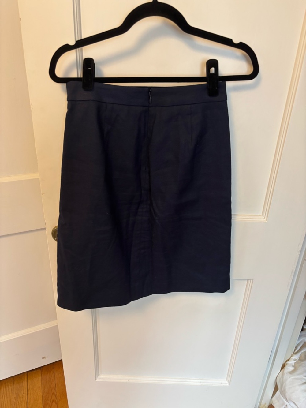 J. Crew Navy Linen Sailor Skirt with Gold Buttons - Picture 3 of 6